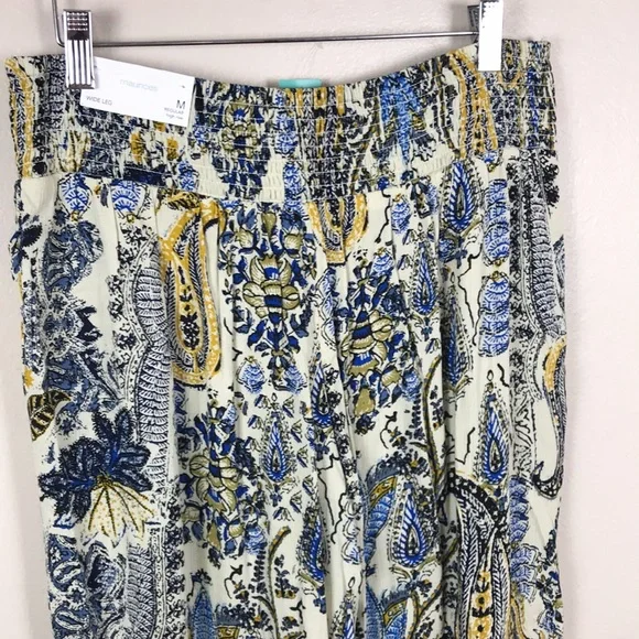 Maurices Womens Medium Floral Bohemian Wide-Leg Pants NEW - Picture 6 of 10